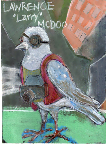 This is Larry, based on writer Andrea Scott's description of Dr. N's Pigeons.